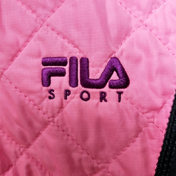 FILA SPORT Girls Full Zip Hooded Jacket Pink/Black - Picture 4 of 8